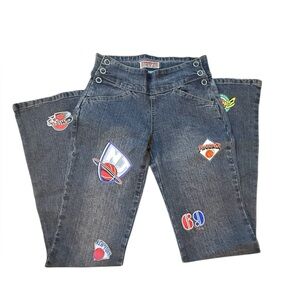 Vintage Y2K patchwork denim jeans 🏀✨